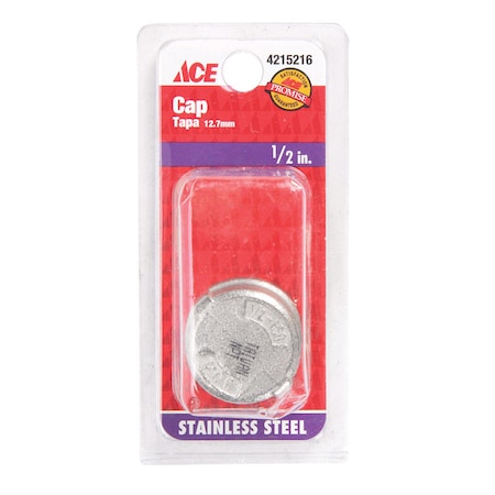 Smith-Cooper Smith-Cooper 1/2 in. FPT Stainless Steel Cap S3014C 004B